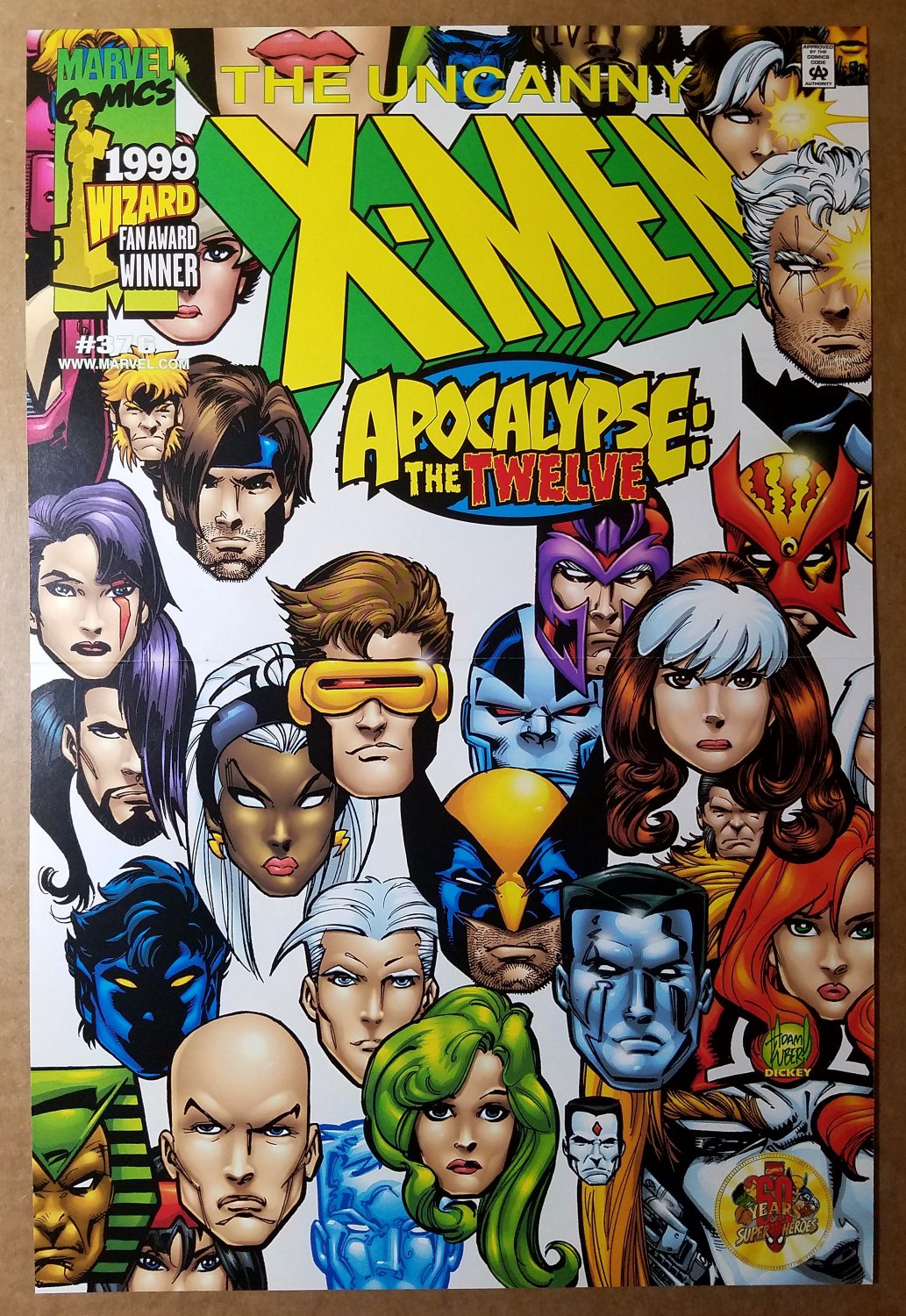 Uncanny X-Men 376 Wolverine Marvel Comics Poster by Adam Kubert