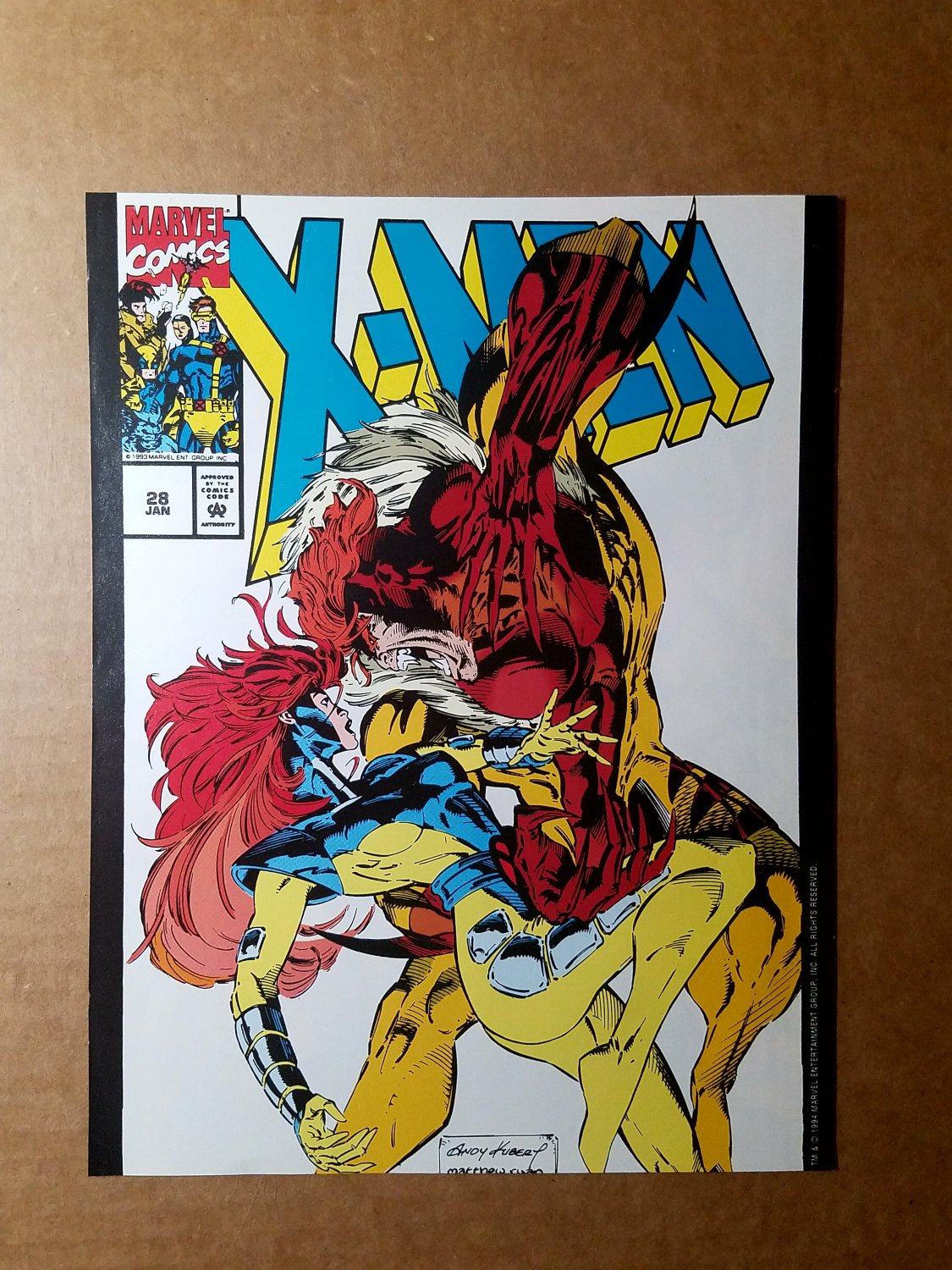 Jean Gray Vs Sabretooth X-Men Marvel Comics Mini Poster by Andy Kubert