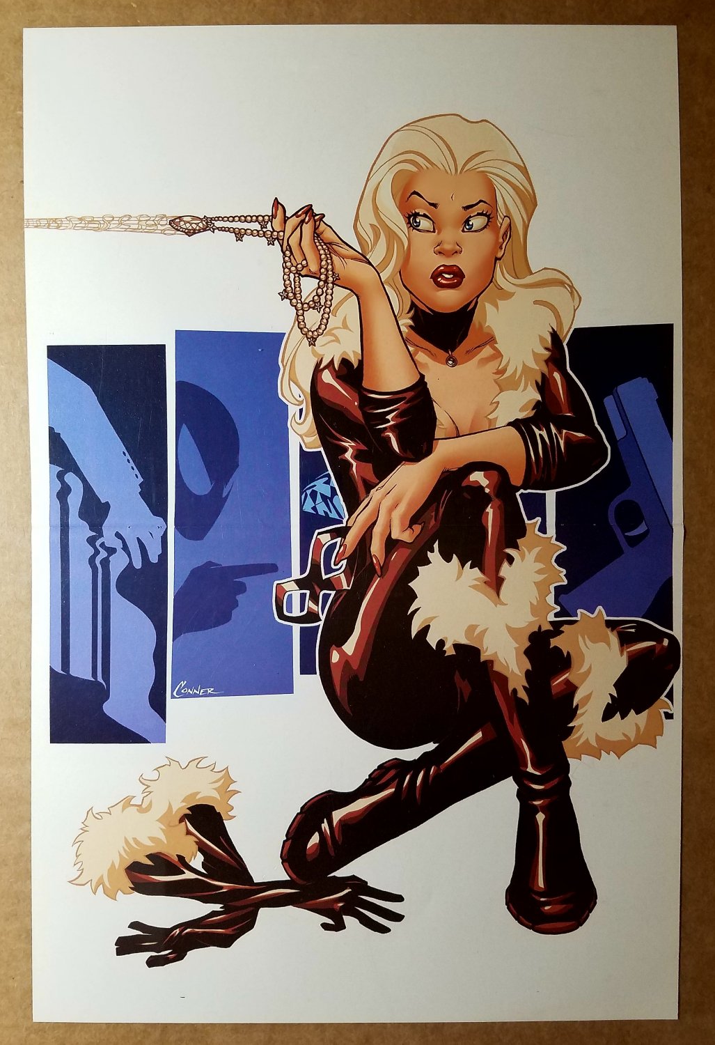 Black Cat Spider Man Marvel Comic Poster By Amanda Conner