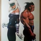 Black Cat Wolverine Claws 1 Marvel Comic Poster by Joseph Michael Linsner
