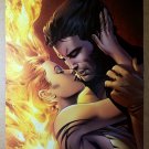 Wolverine kissing kiss Phoenix Jean Grey Marvel Comics Poster by Greg Land