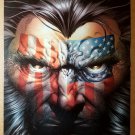 X-Men Wolverine American Flag Face Marvel Comics Poster by Joe Quesada