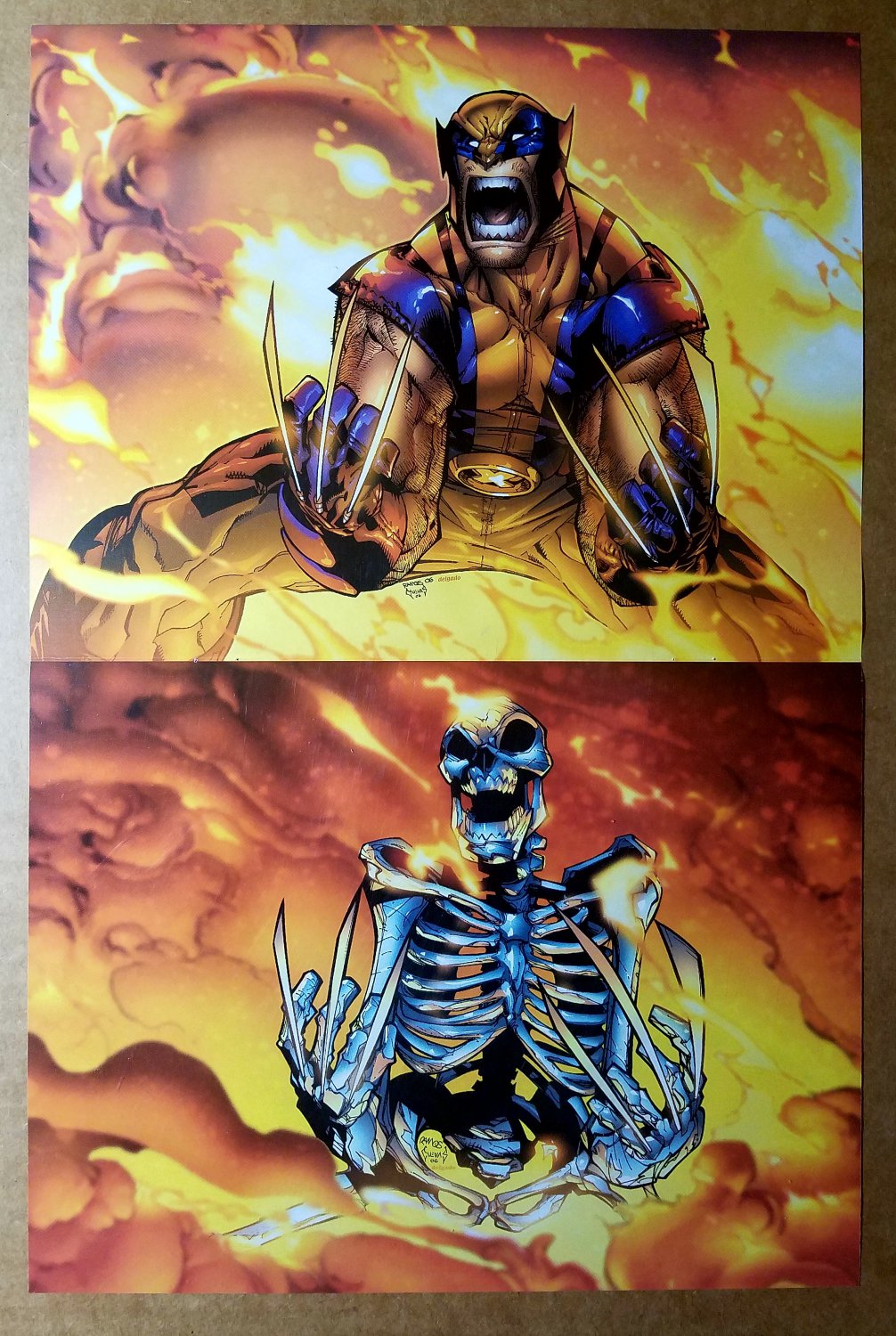 Wolverine Adamantium Burning Marvel Comics Poster By Humberto Ramos