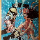 Wolverine Vs Elektra under water Marvel Comics Poster by John Romita Jr