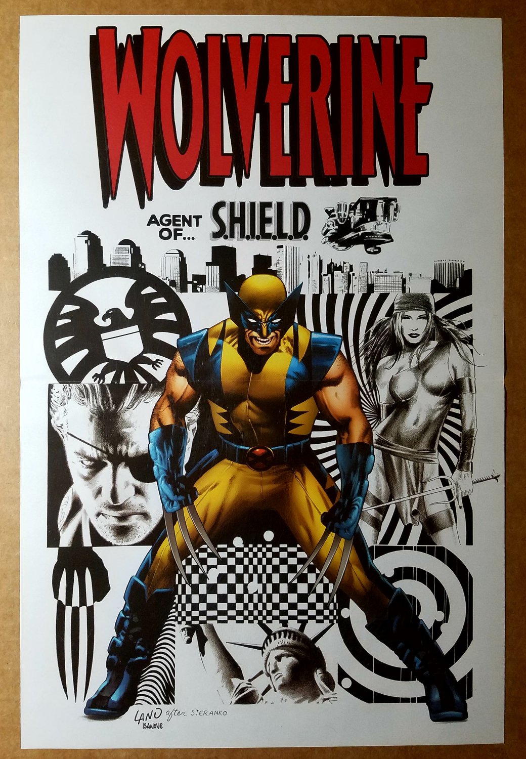 Wolverine Agent of Shield Nick Fury Elektra Marvel Comics Poster by Greg Land