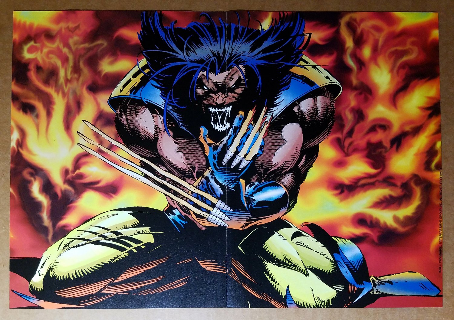 Wolverine Broken Claws Fire Marvel Comics Poster by Adam Kubert.