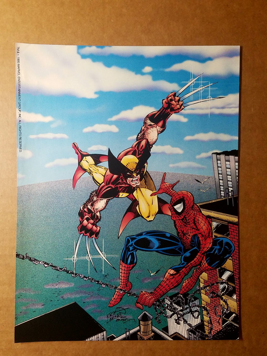 Wolverine Vs Spider-Man X-Men Marvel Comics Mini Poster by Erik Larsen