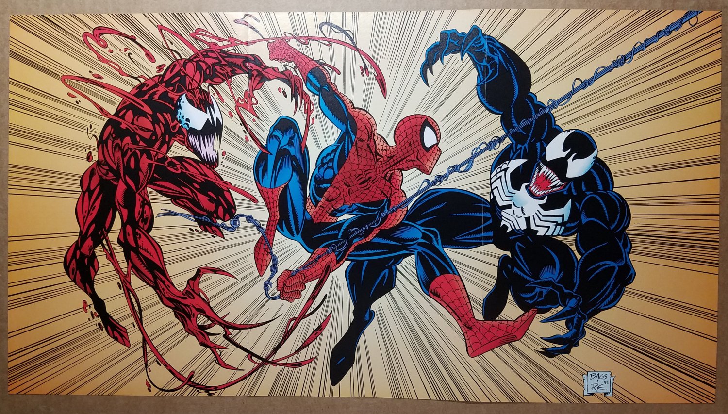 Spider-Man Venom Carnage Marvel Comic Poster by Mark Bagley