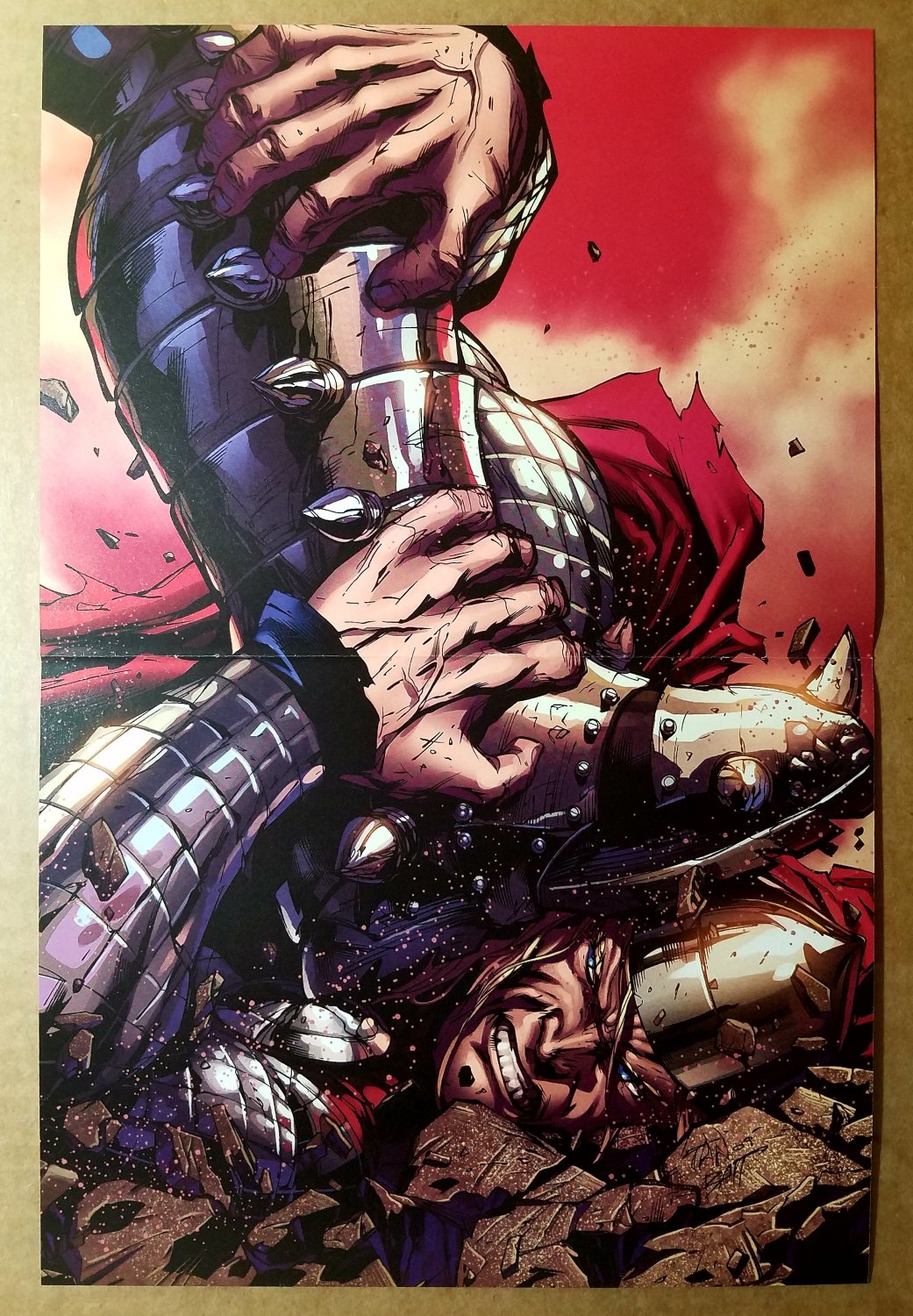 Avengers Thor Foot on Head Marvel Comics Poster by Billy Tan