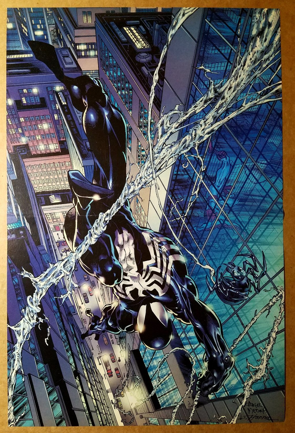 Spider-Man Black Costume Medina Marvel Comics Poster by Angel Medina