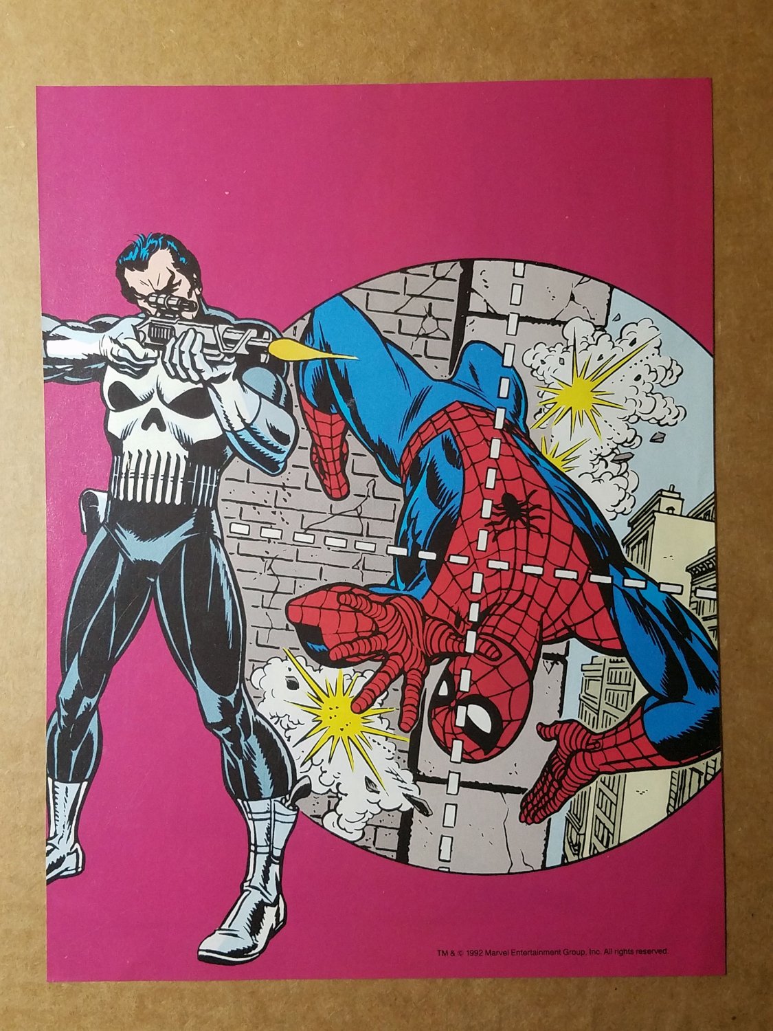 Amazing Spider-Man The Punisher Marvel Comic Mini Poster by Gil Kane John Romita