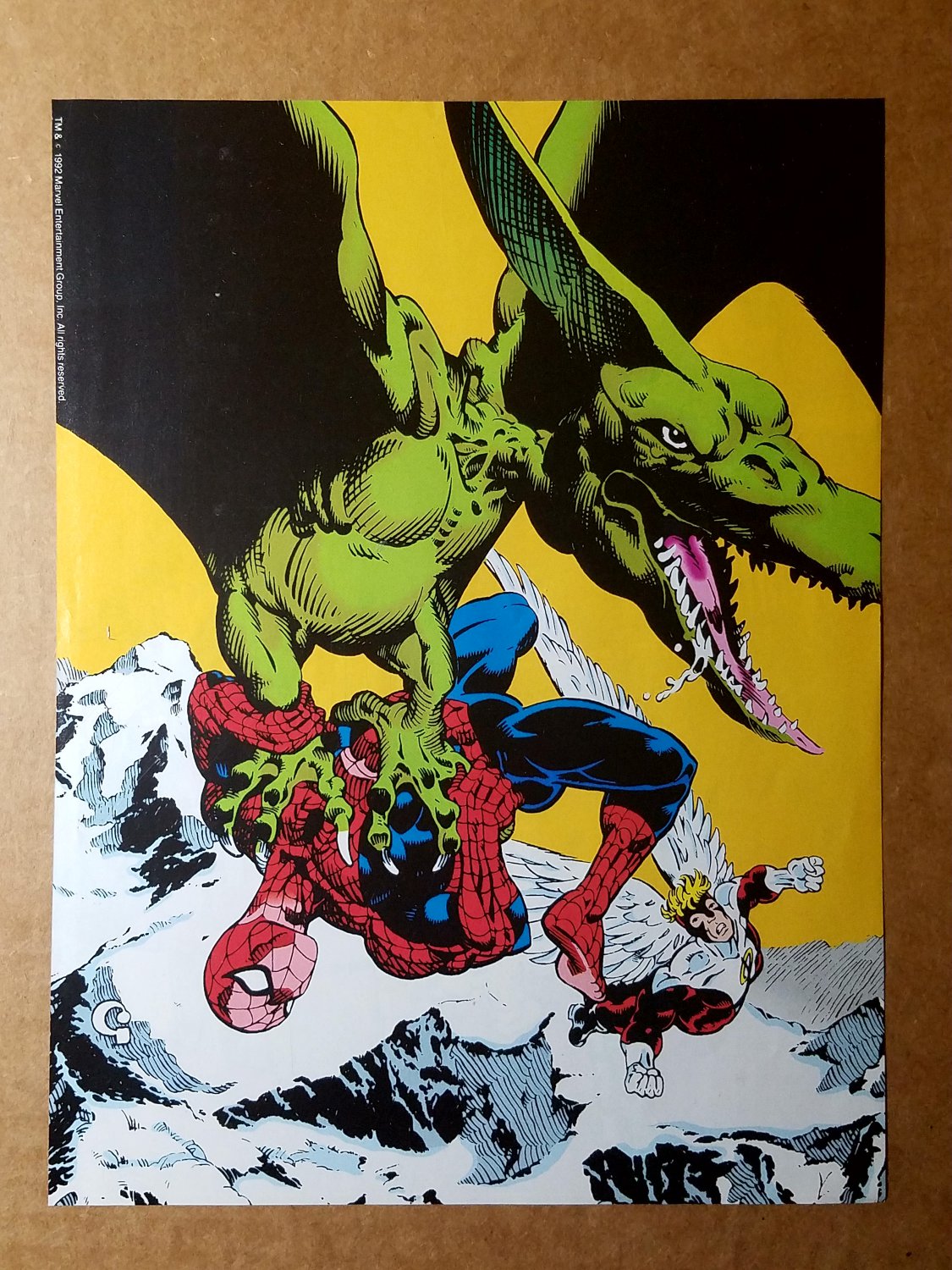 Spider-Man Angel Dinosaur Spider-Man Marvel Comics Mini Poster by Michael Golden
