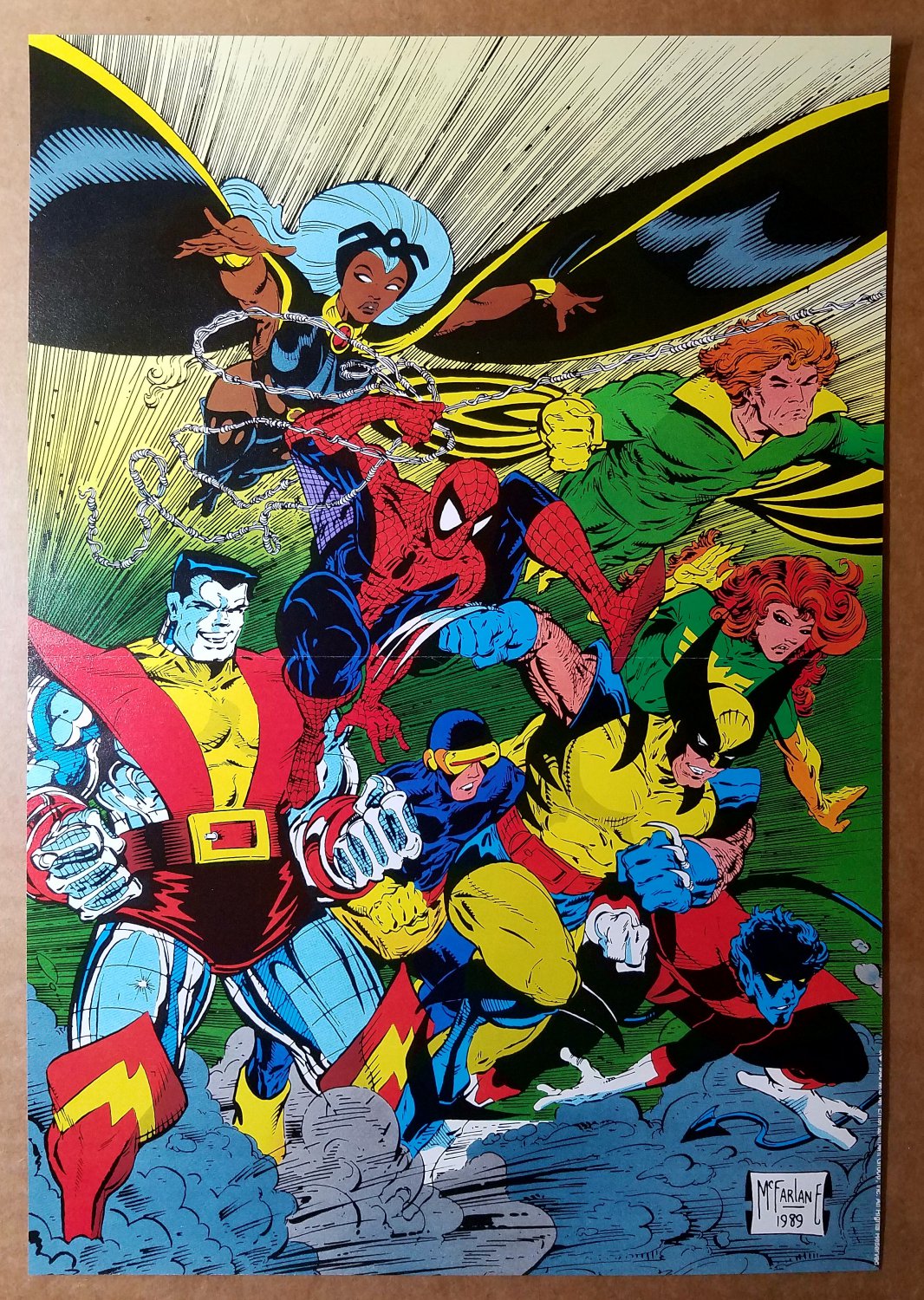 X-Men Wolverine Phoenix Colossus Spider-Man Marvel Poster by Todd McFarlane