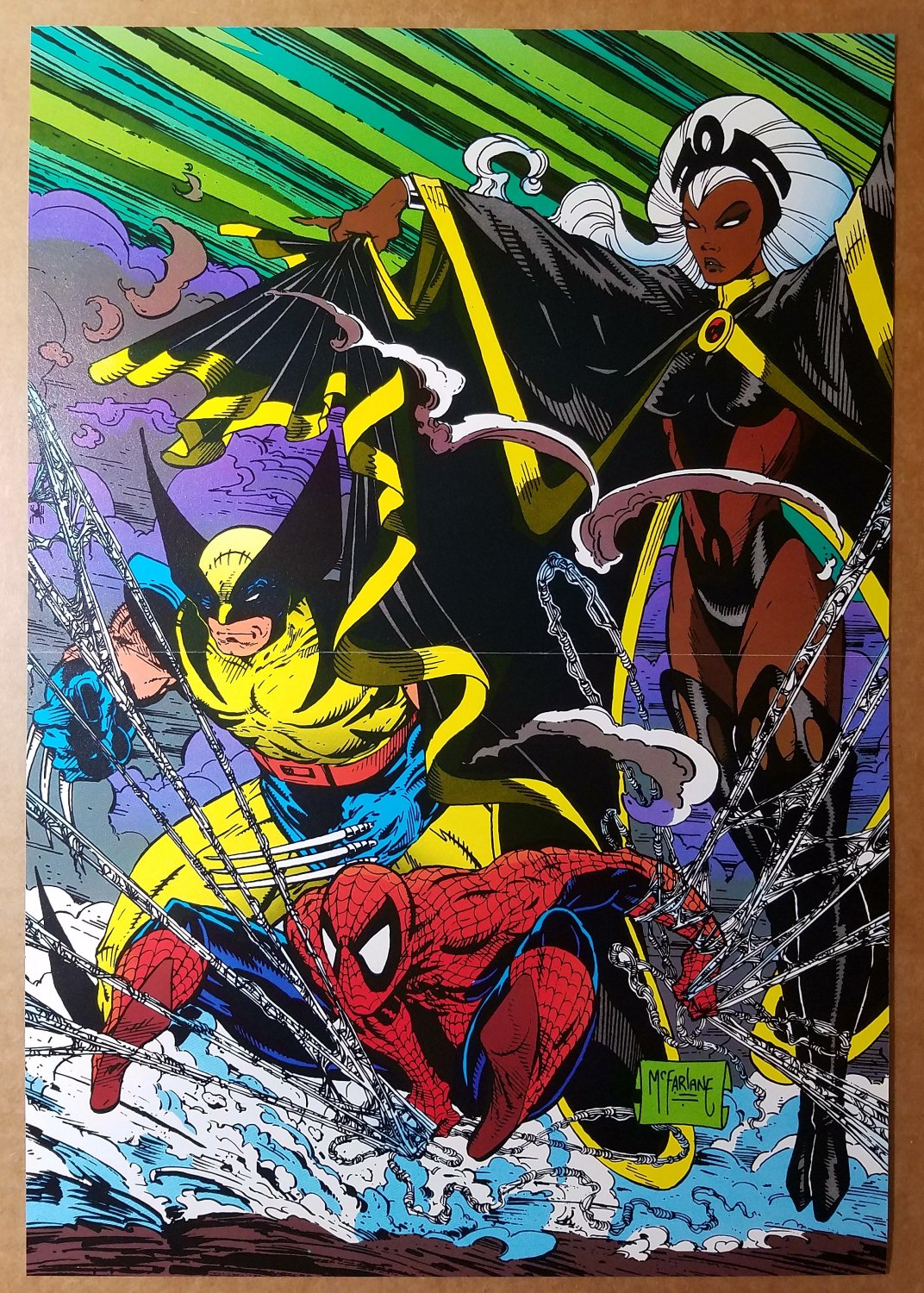 X-Men Wolverine Storm Amazing Spider-Man Marvel Comics Poster by Todd McFarlane