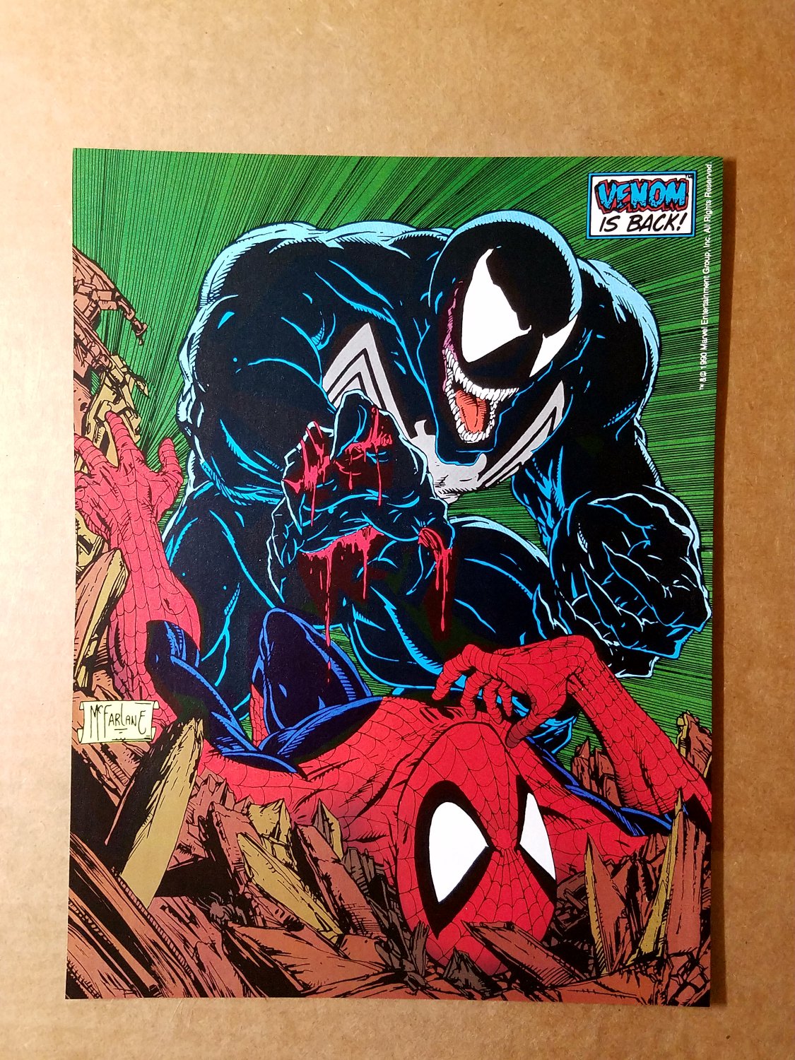 Spider-Man Vs Venom Marvel Comic Mini Poster by Todd McFarlane