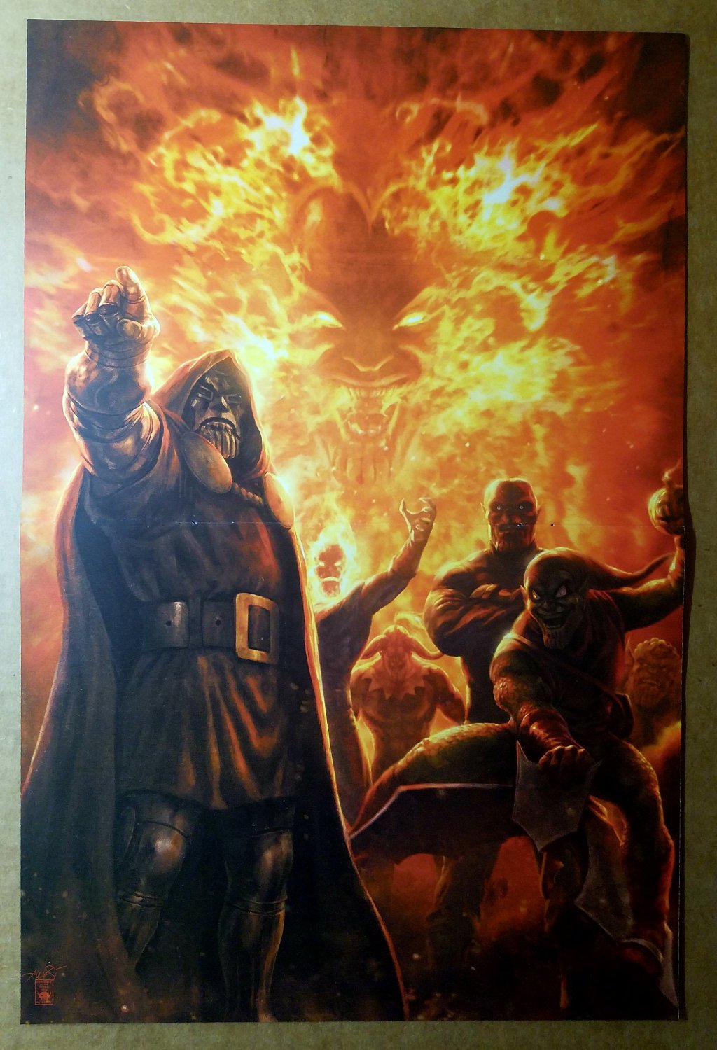 Avengers Skrull Dr Doom Mephisto Ghost Rider Marvel Comics Poster by Billy Tan