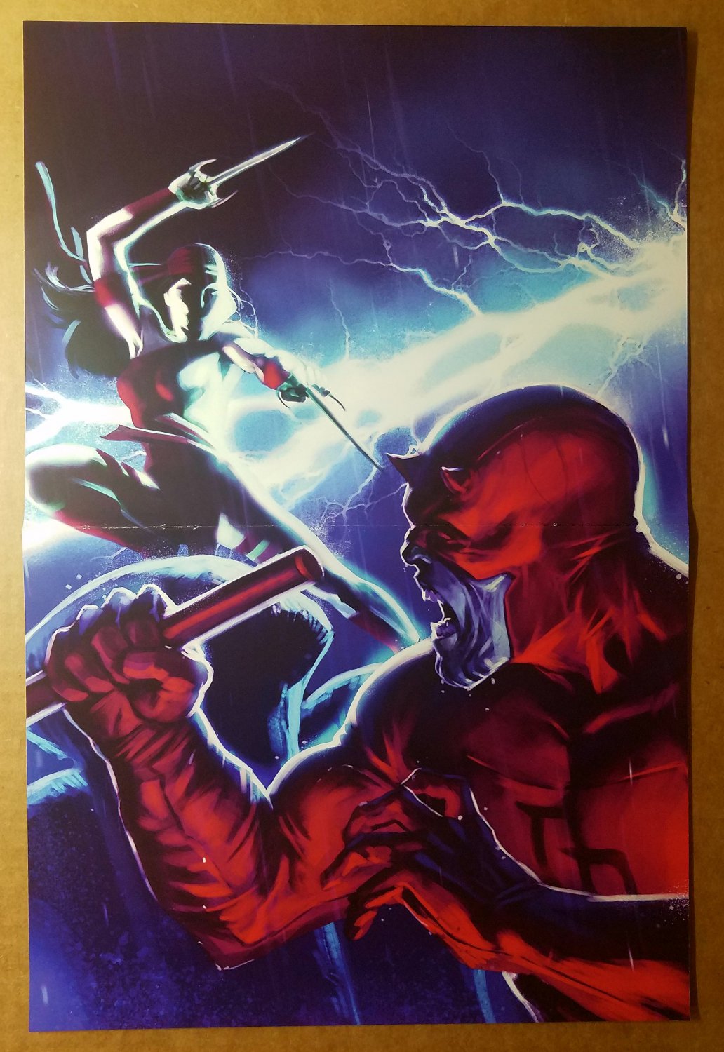 Elektra Vs Daredevil Skrull Marvel Comics Poster by Marko Djurdjevic