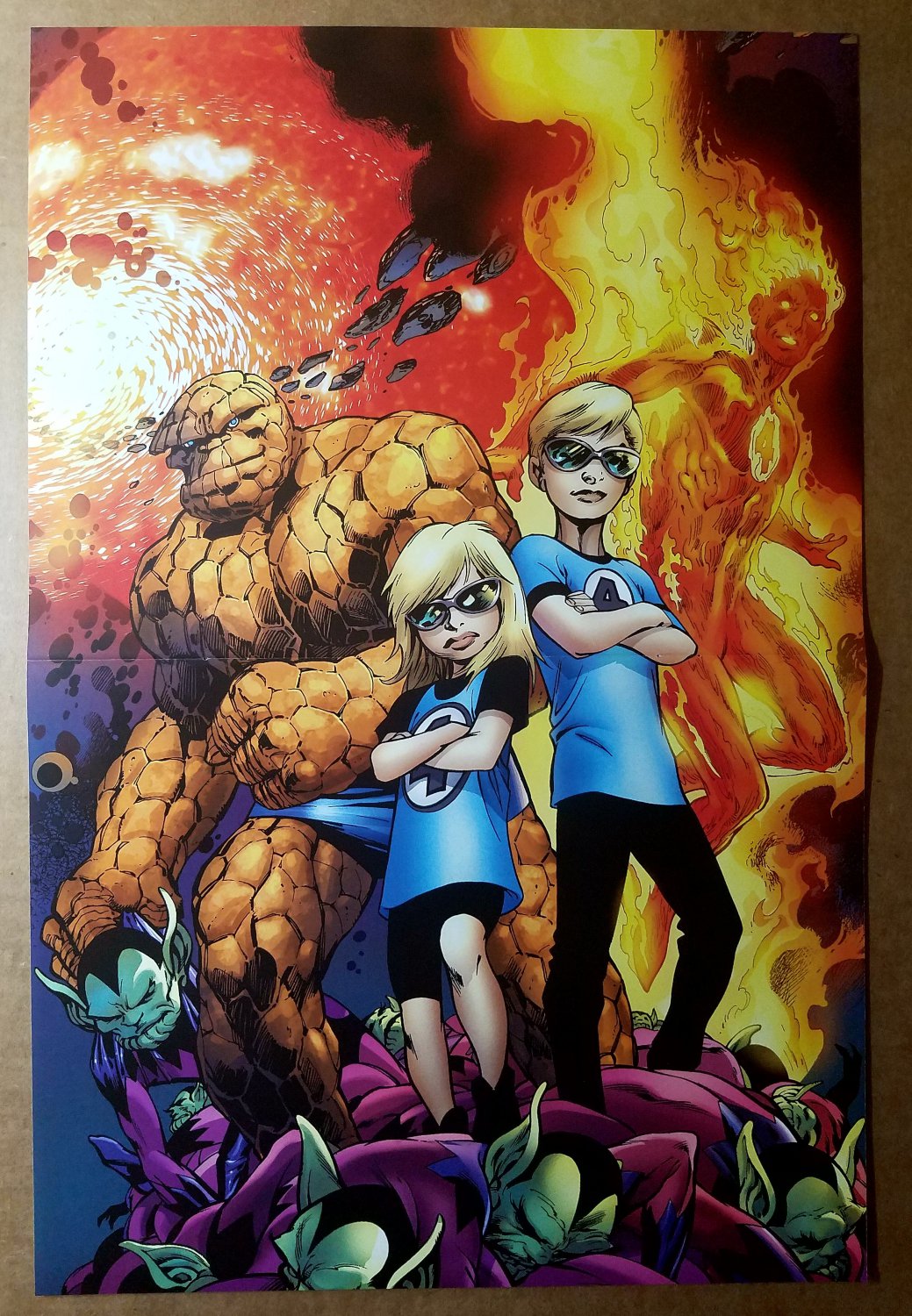 Fantastic Four Kids Marvel Comics Poster by Alan Davis