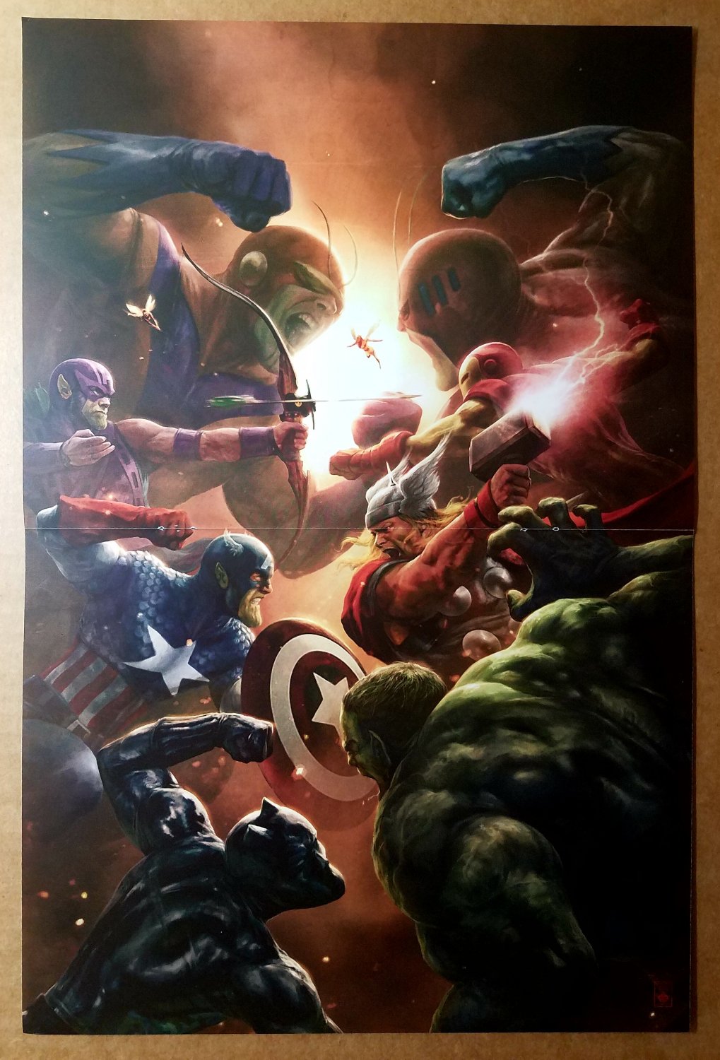 New Avengers Vs Skrull Marvel Comics Poster by Aleksi Briclot