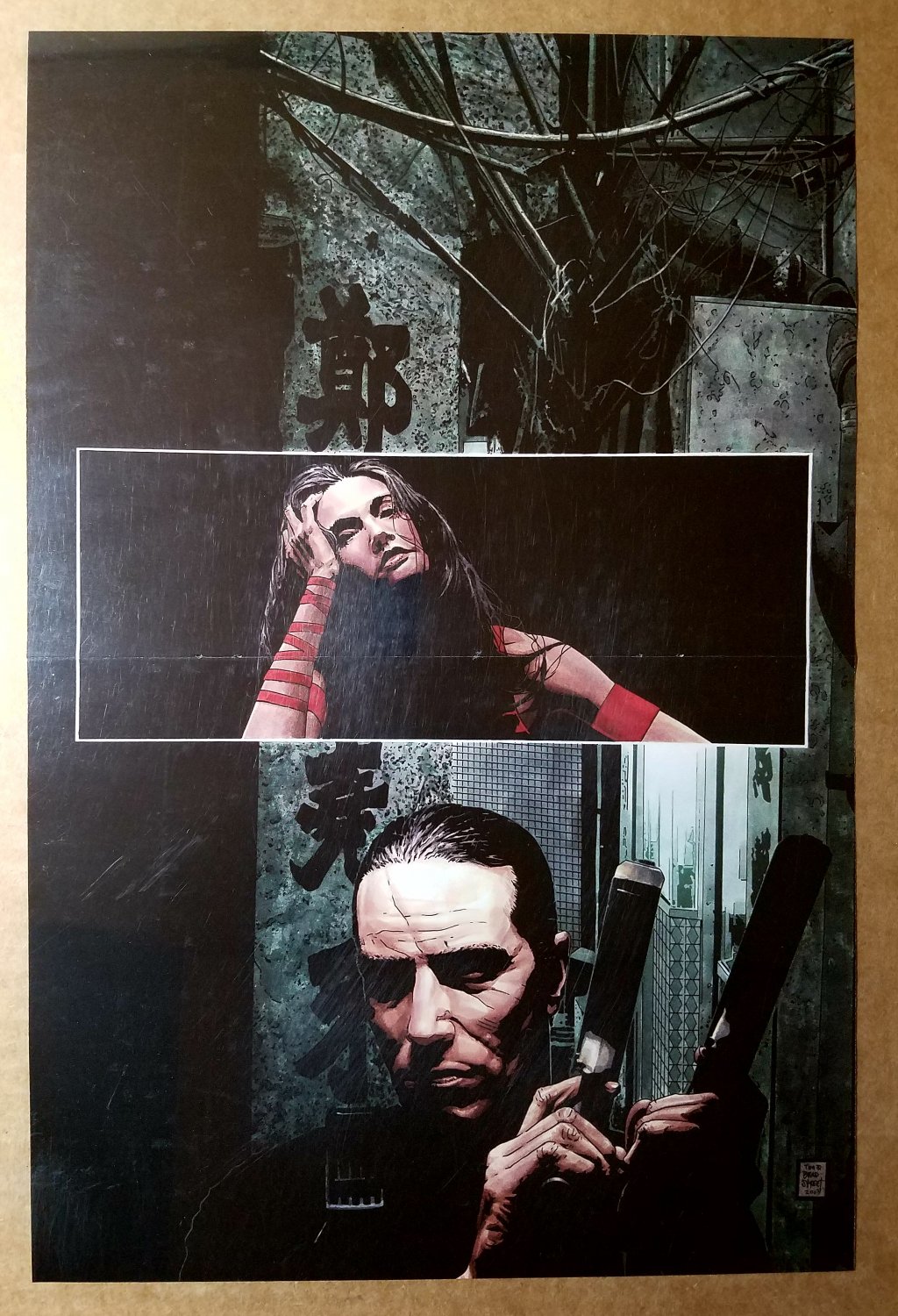 Punisher Elektra Marvel Comics Poster by Tim Bradstreet