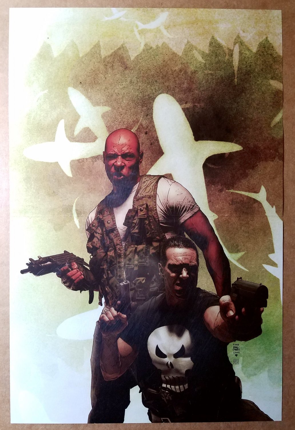 Punisher MAX Solider Sharks Marvel Comics Poster by Tim Bradstreet
