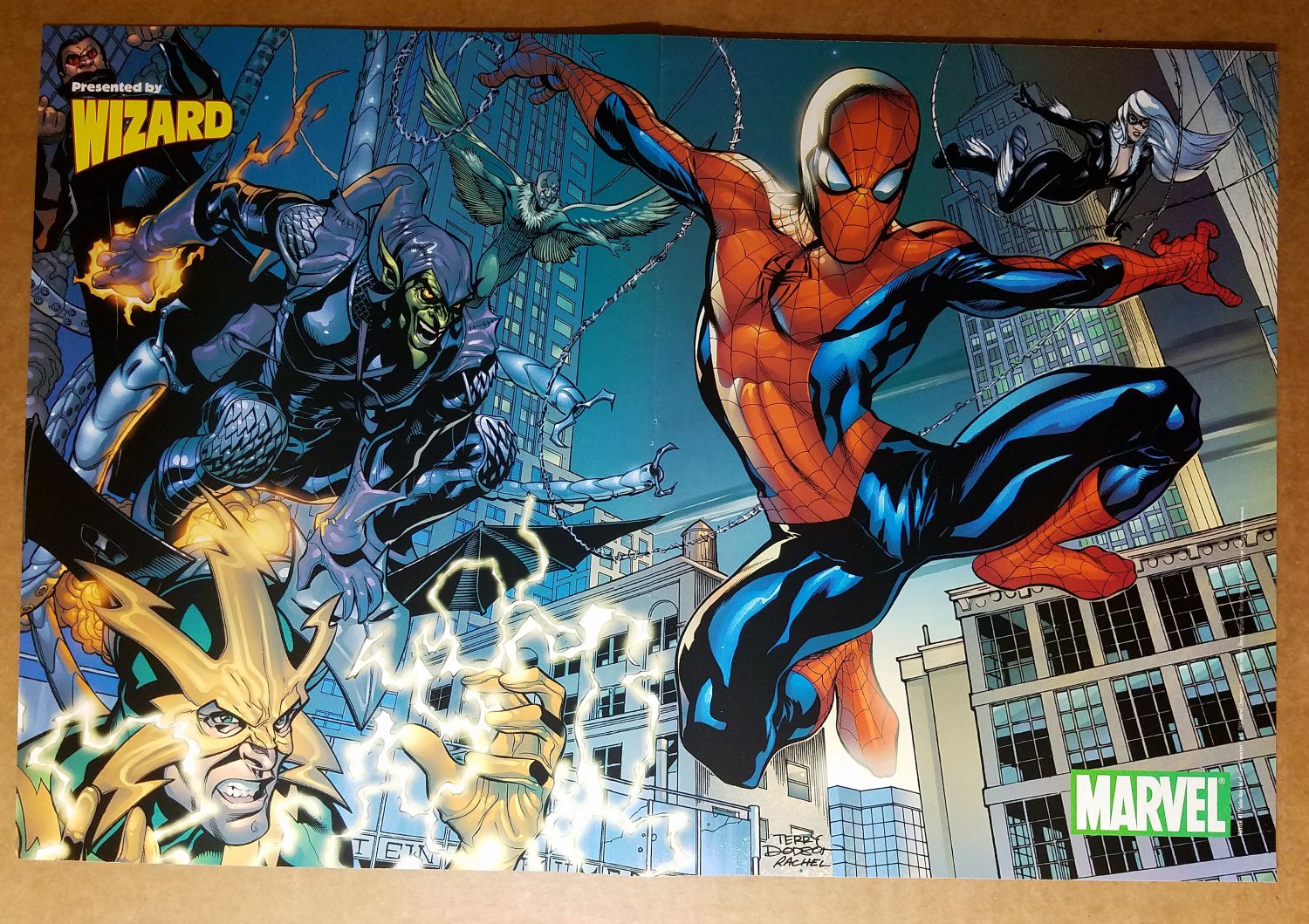 Spider-Man Villians Electro Black Cat Green Goblin by Terry Dodson Poster