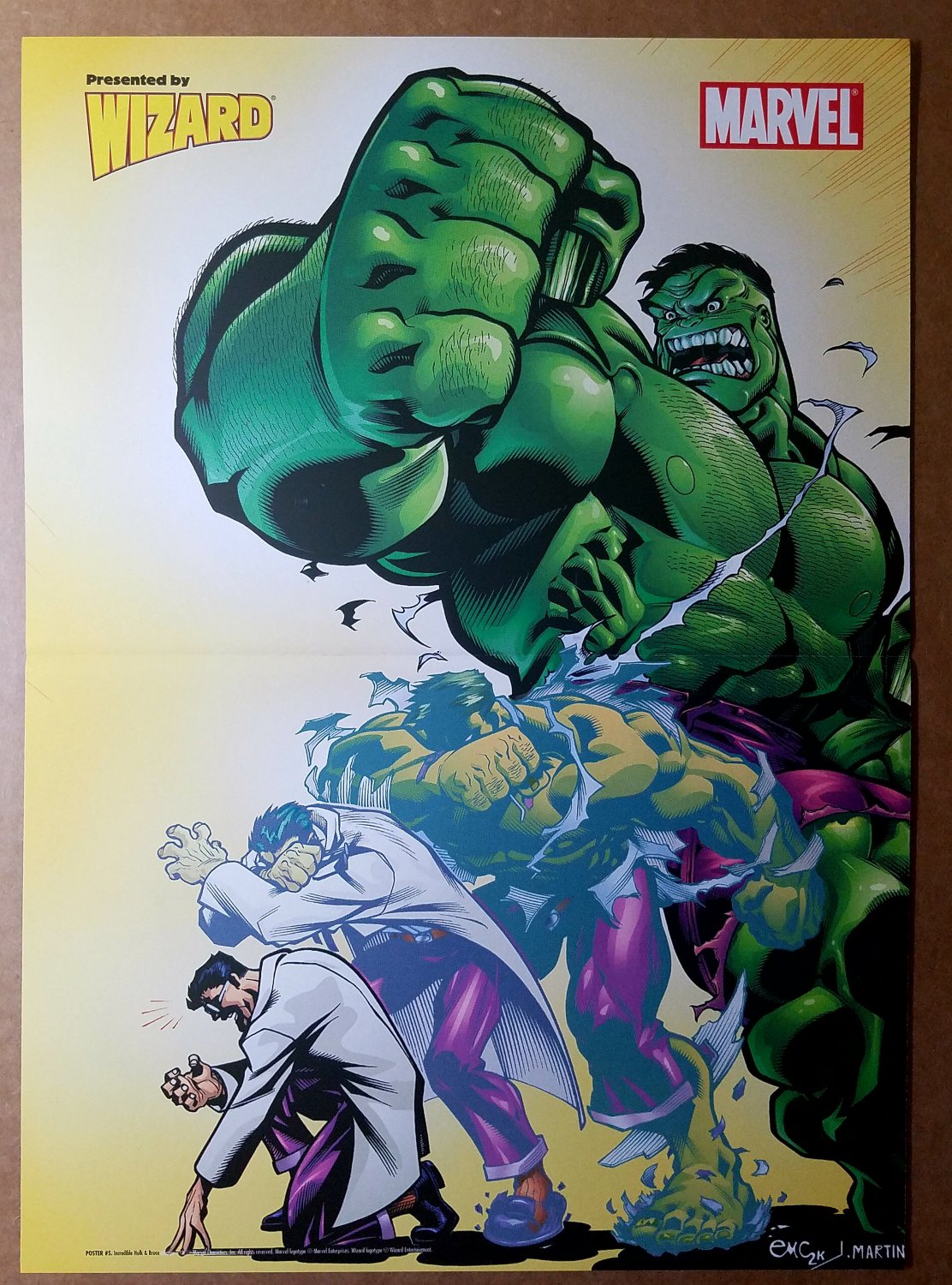 Incredible Hulk Avengers Bruce Banner Marvel Comic Poster by Ed McGuinness