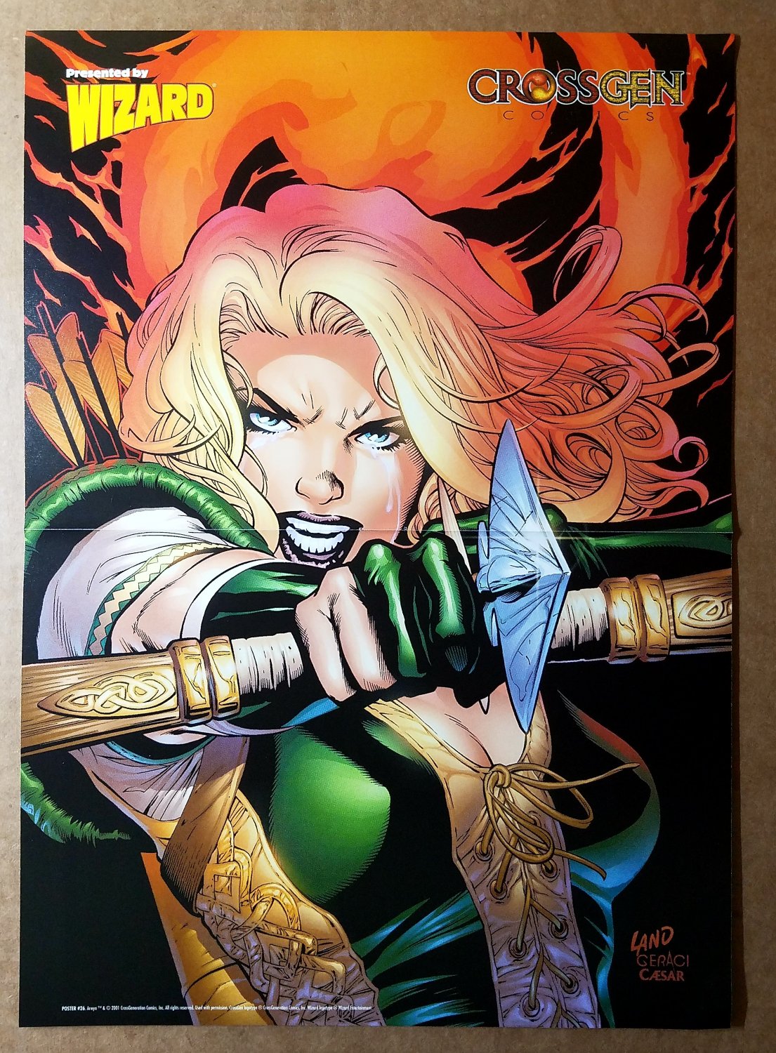 Sojourn Arwyn Crossgen Comic Poster by Greg Land