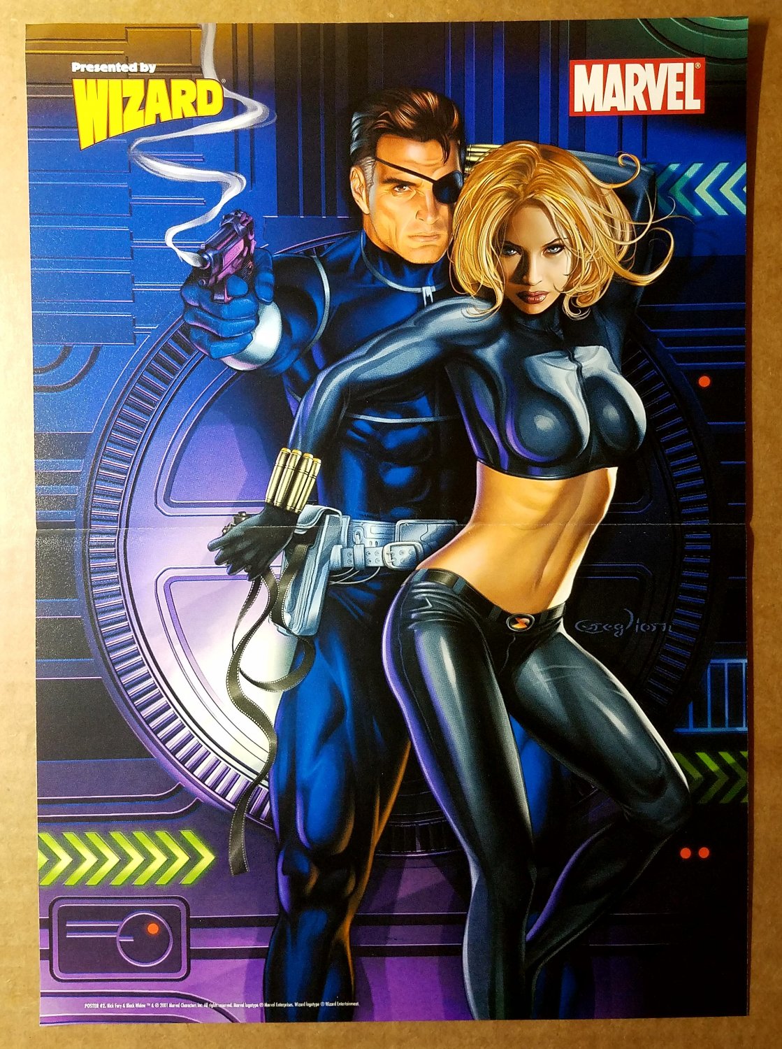 Black Widow Nick Fury Avengers Marvel Comics Poster by Greg Horn