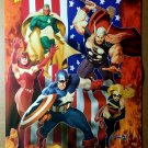 Avengers Vision Captain America Thor Marvel Comics Poster by Ariel Olivetti