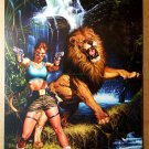Tomb Raider Lara Croft Lion Top Cow Comics Poster by Joe Jusko