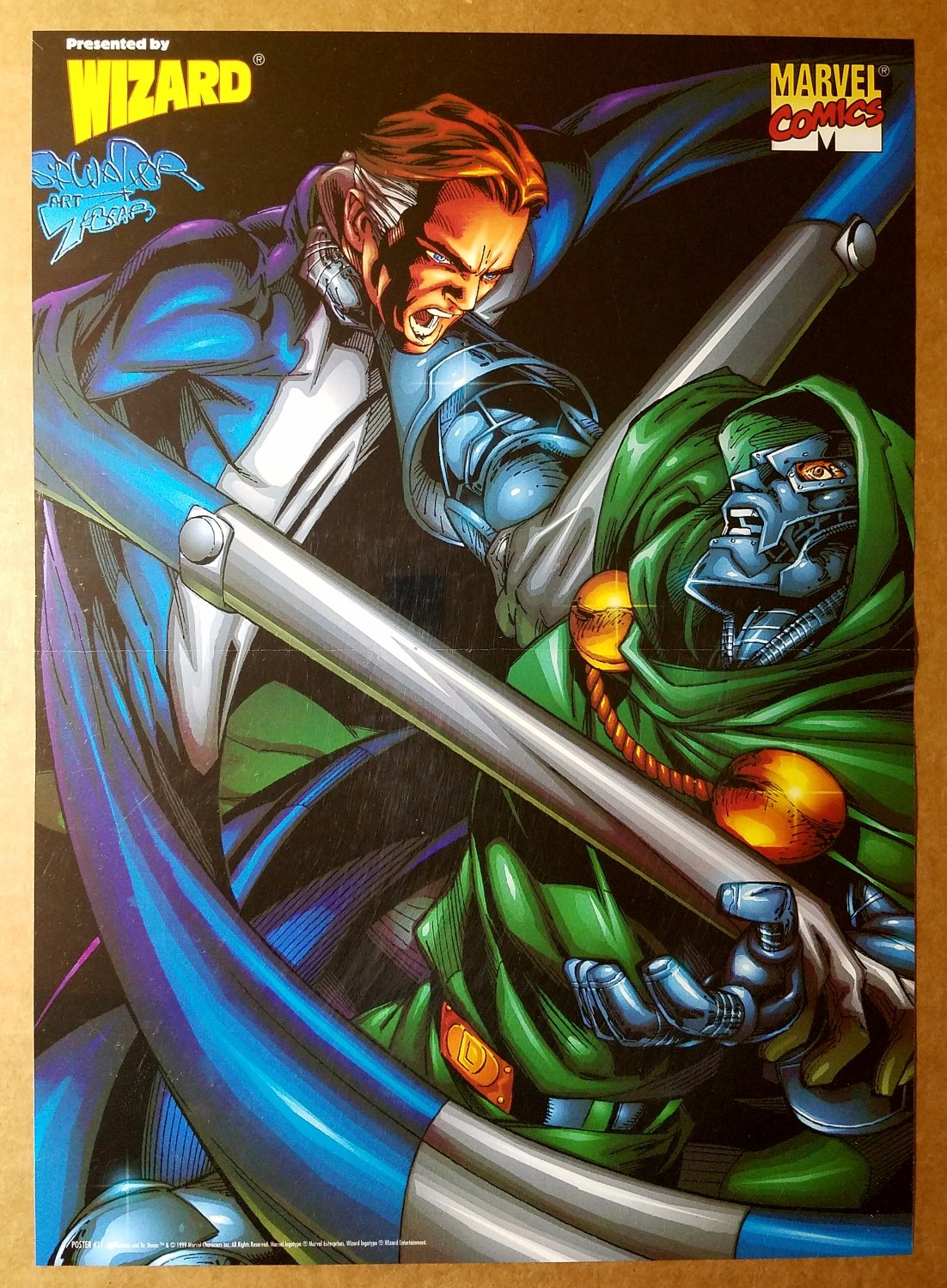 Mr Fantastic Vs Dr Doom Marvel Comics Poster by Salvador Larroca