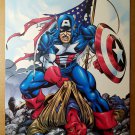 Captain America American Flag Marvel Comics Poster by George Perez Captain America American Flag Marvel Comics Poster by George Perez