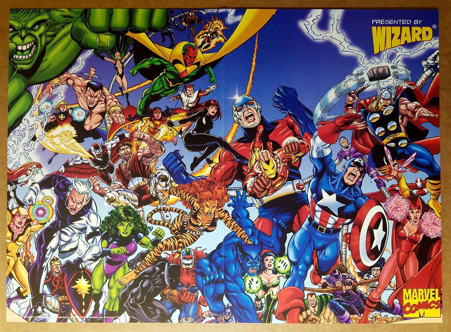 Avengers Captain America Black Widow Black Panther Marvel Poster by George Perez