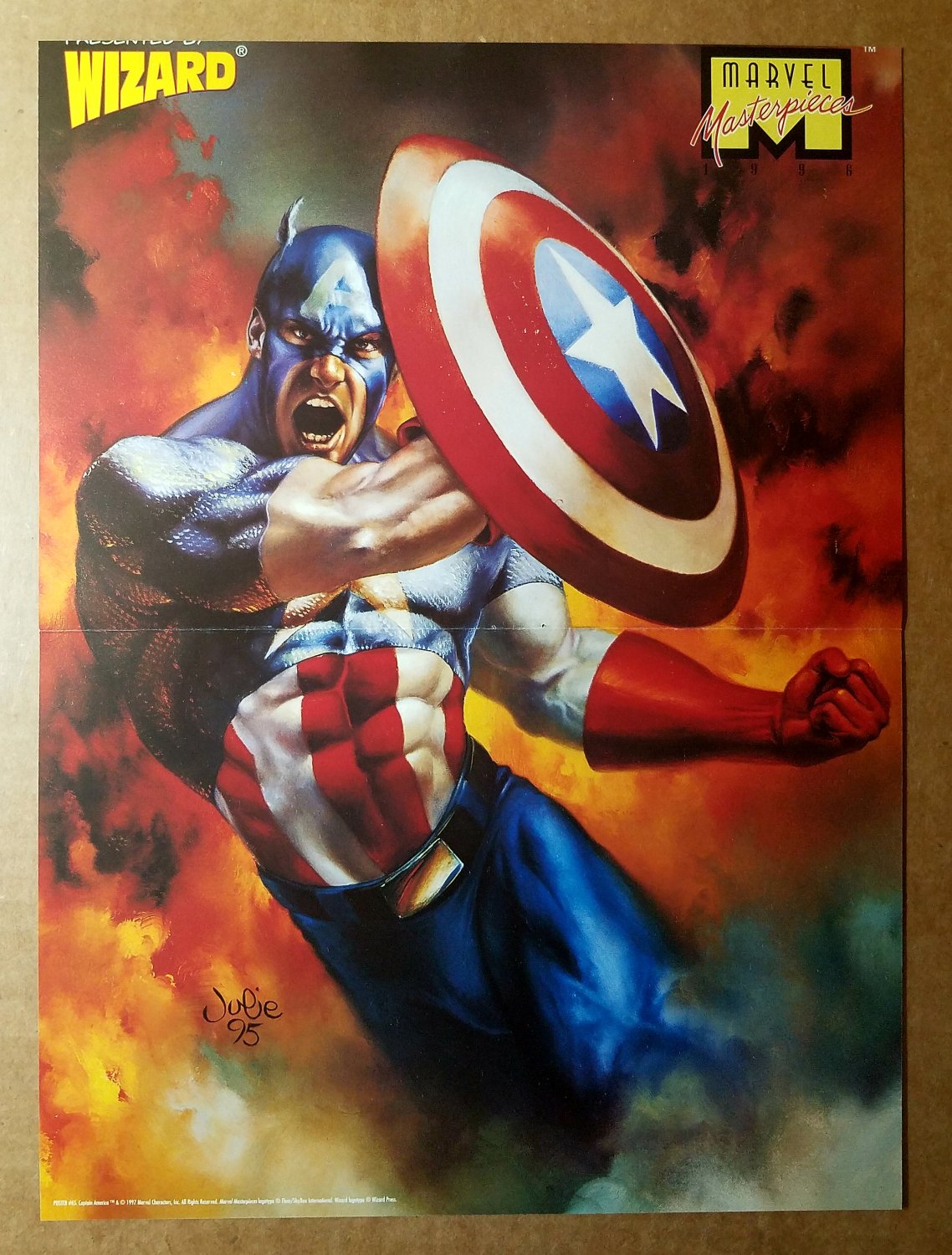 Captain America Marvel Comics Poster by Julie Bell