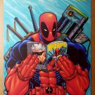 Deadpool reading Wizard Marvel Comics Poster by Ed McGuinness