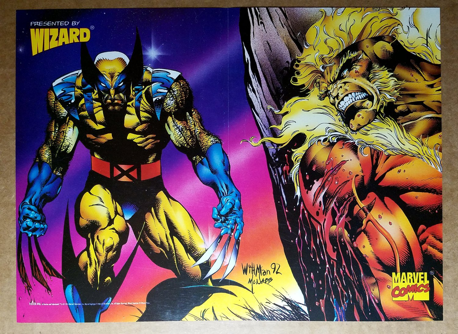 Wolverine Vs Sabretooth Marvel Comics Poster by Bart Sears