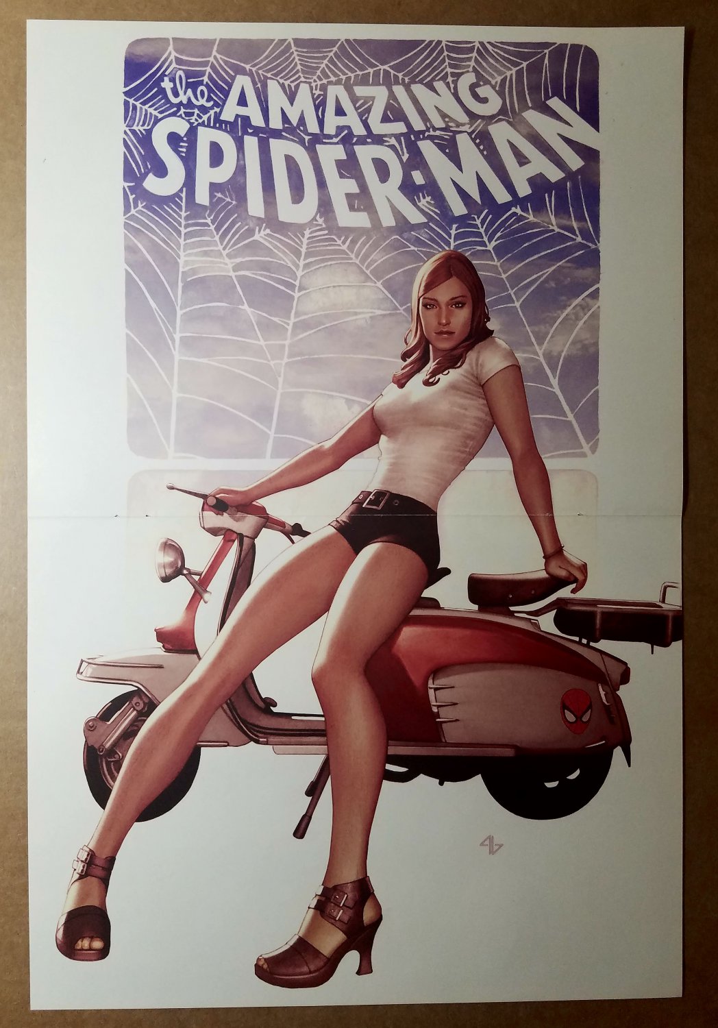 Vintage Mary Jane Spider-Man Marvel Comics Poster by Adi Granov