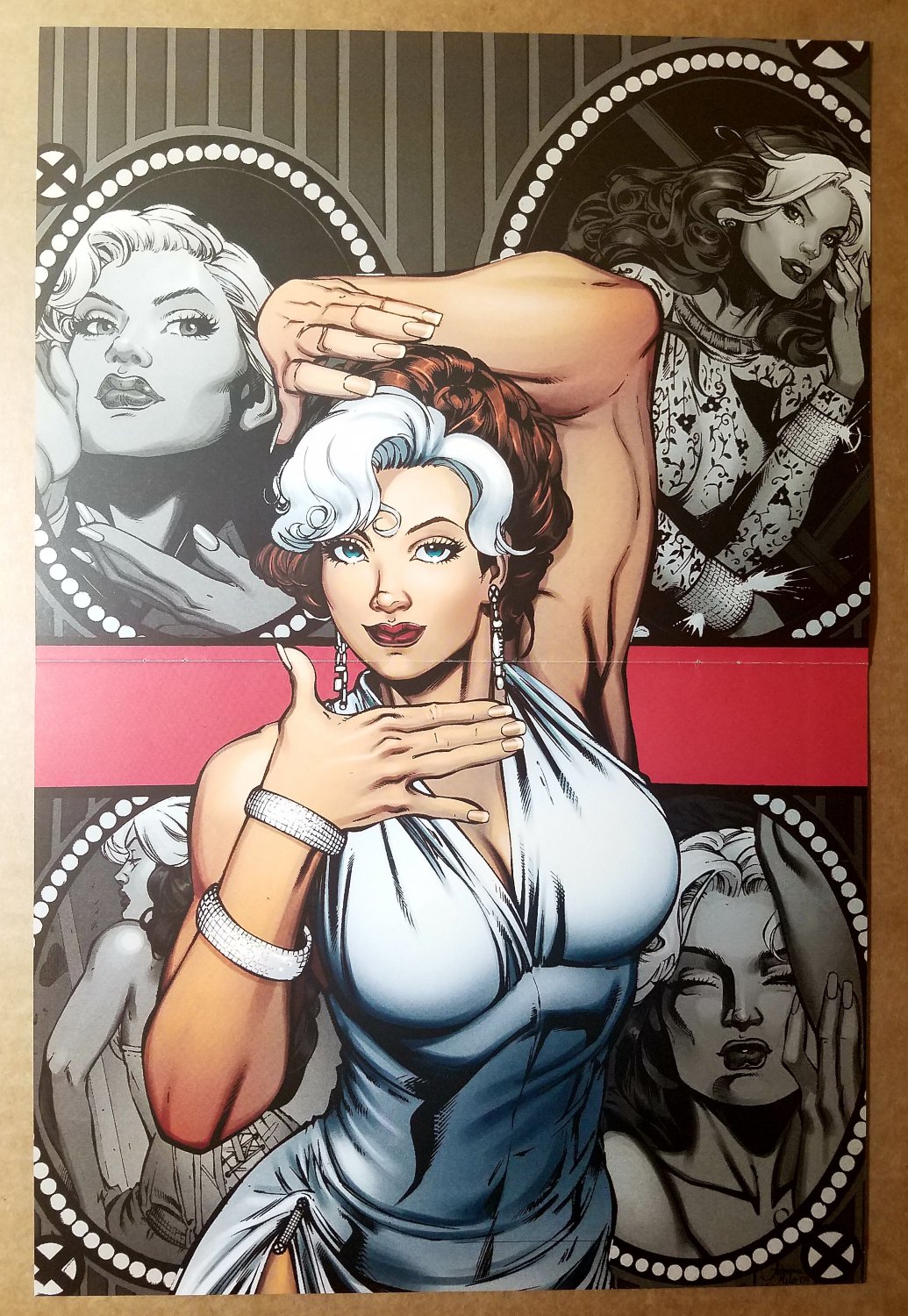 Rogue Vogue Marylin Monroe Legacy Marvel Comics Poster by Adriana Melo