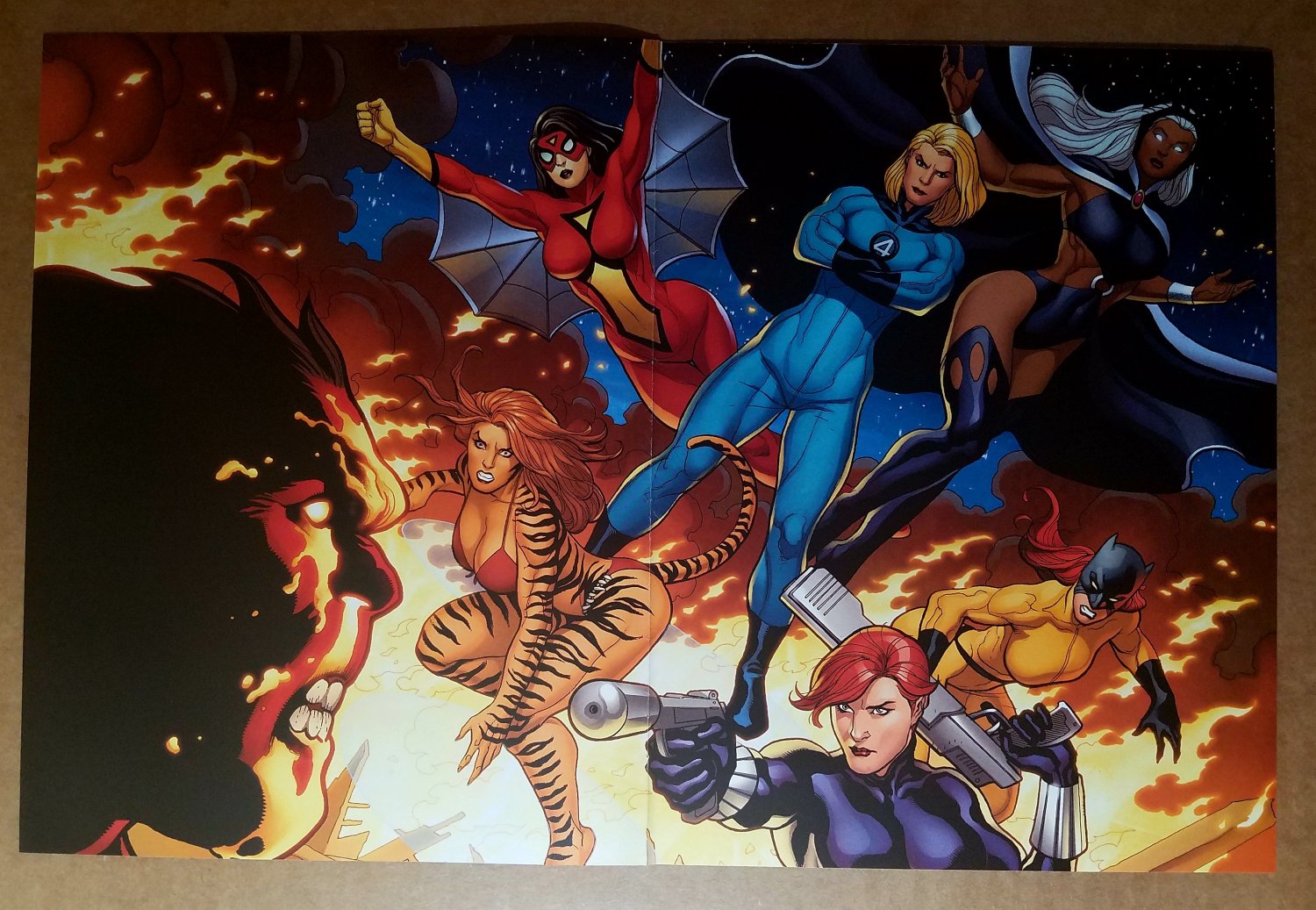 Spider Woman Storm Black Widow Black Widow Hellcat Marvel Poster by