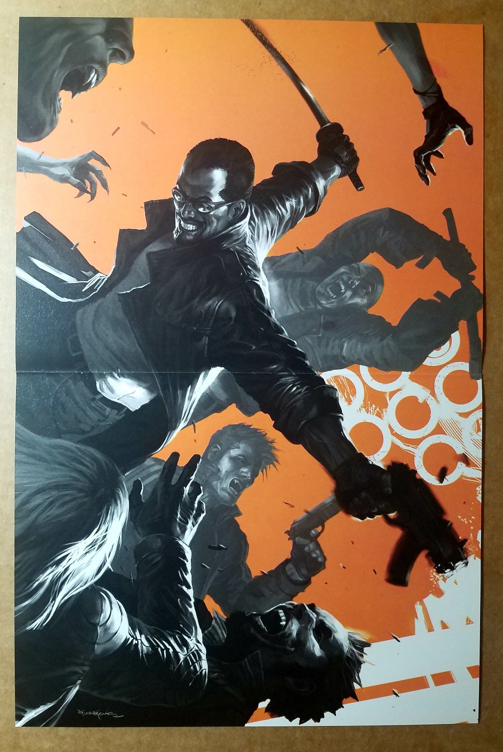 Blade Vampire Hunter 6 Marvel Comics Poster by Marko Djurdjevic