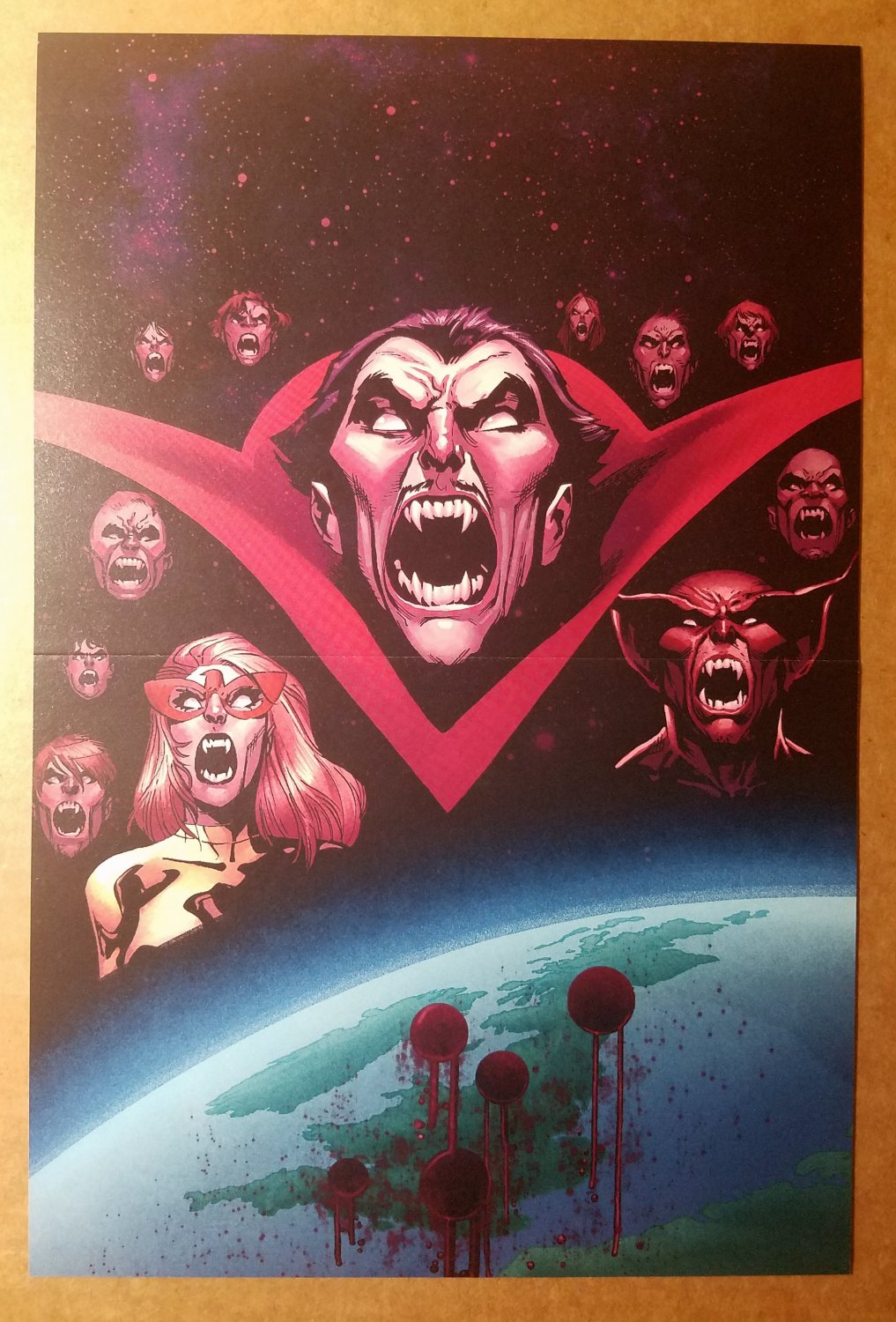 Captain Britain Vampire X-Men Dracula Marvel Comics Poster by Stuart Immonen