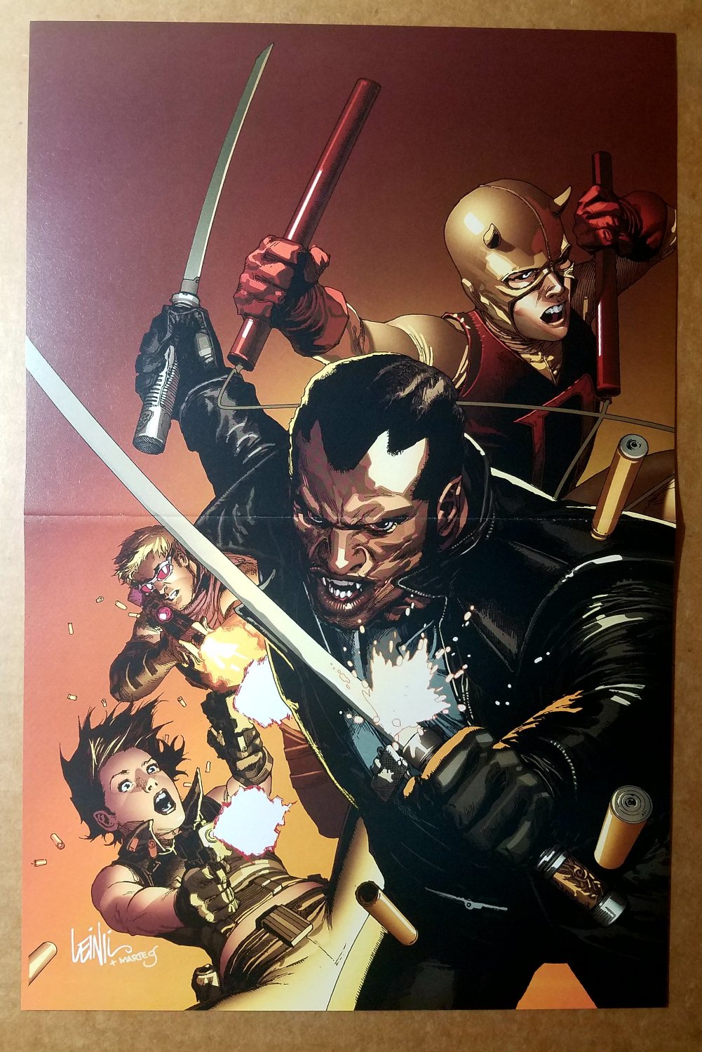 Ultimate Comics Avengers Blade Daredevil Marvel Comics Poster by Leinil ...