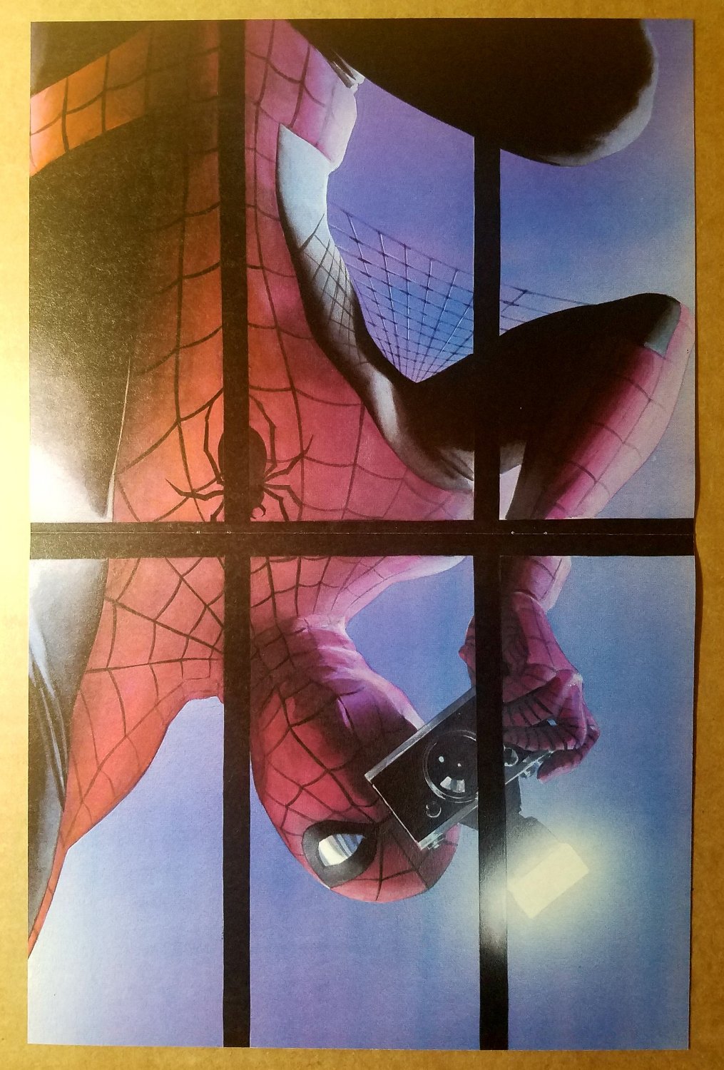 Amazing Spider-Man window with Camera Marvel Comics Poster by Alex Ross