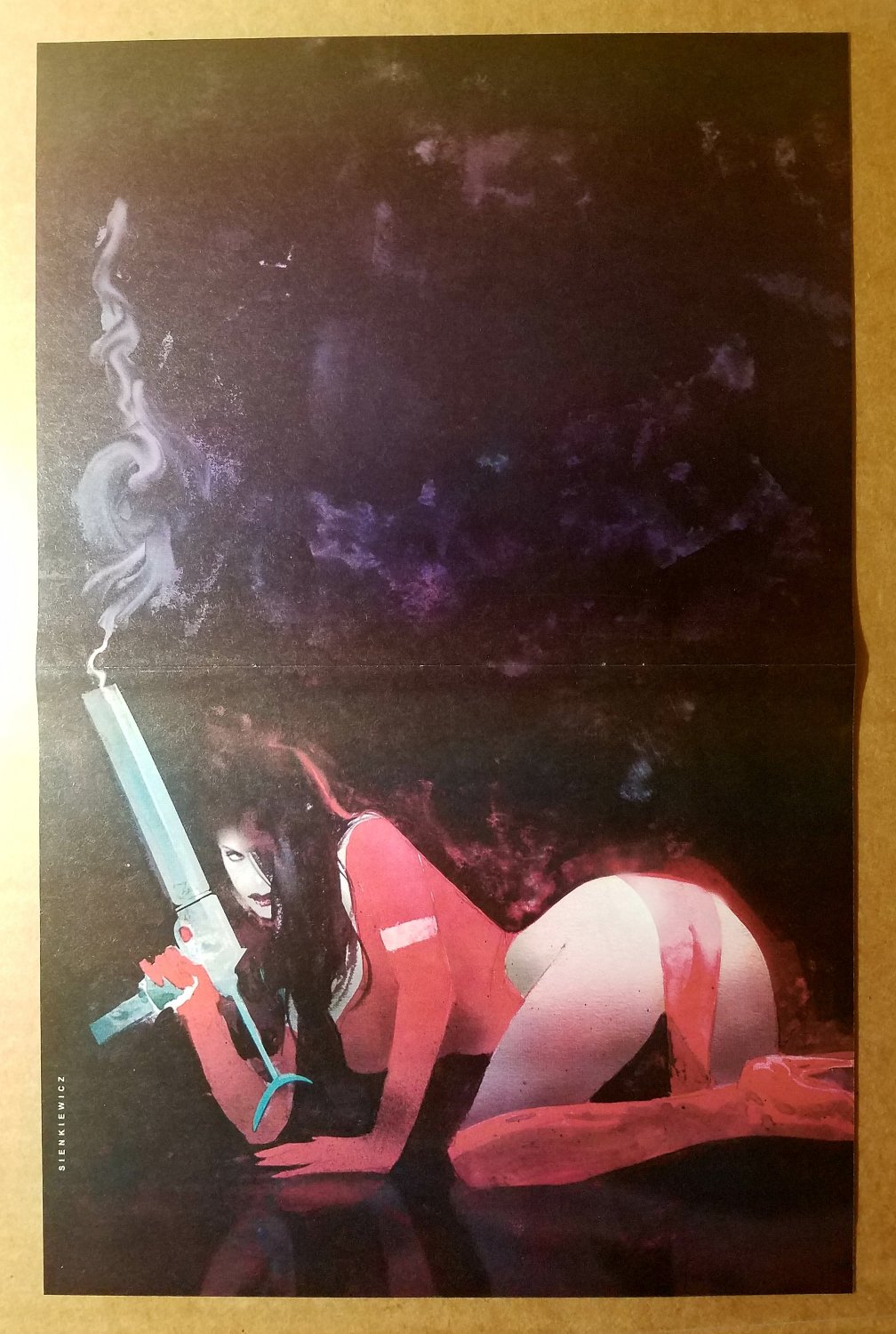 Elektra Smoking Gun Assassin Marvel Comics Poster by Bill Sienkiewicz
