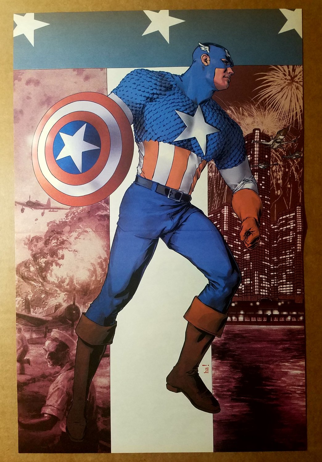 Avengers Captain America Dead Men Running Marvel Comics Poster by Gene Ha