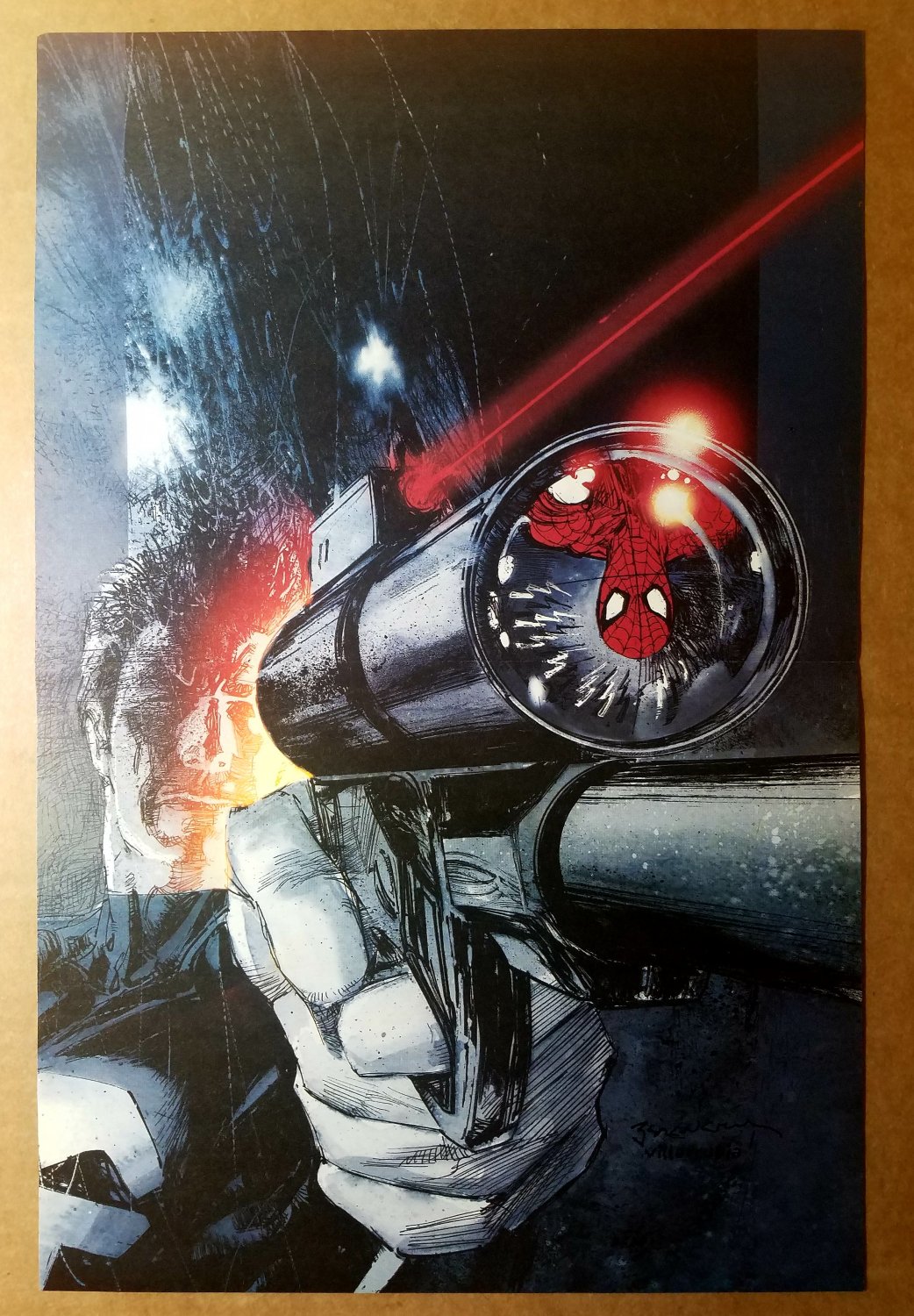 Punisher Spider Man Ultimate Team-Up Marvel Comic Poster by Bill Sienkiewicz