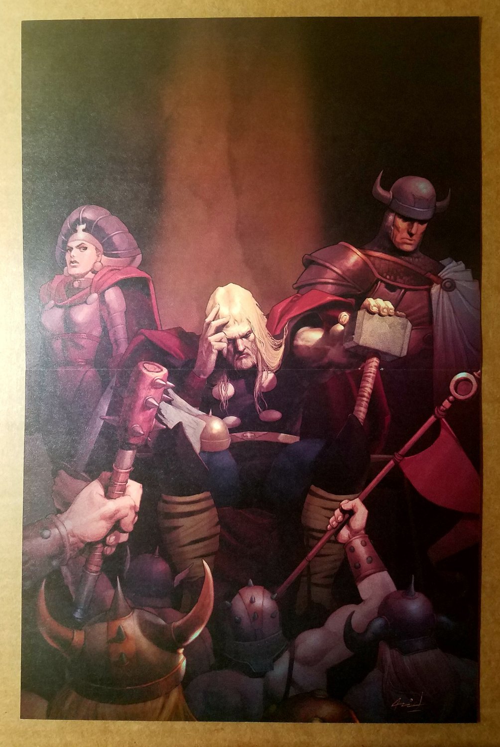 Thor As Lives a Memory Asgard Marvel Comics Poster by Ariel Olivetti
