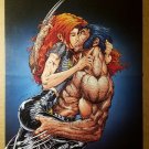 Wolverine Kissing Kiss Jean Grey Phoenix Marvel Comics Poster by Ian Churchill