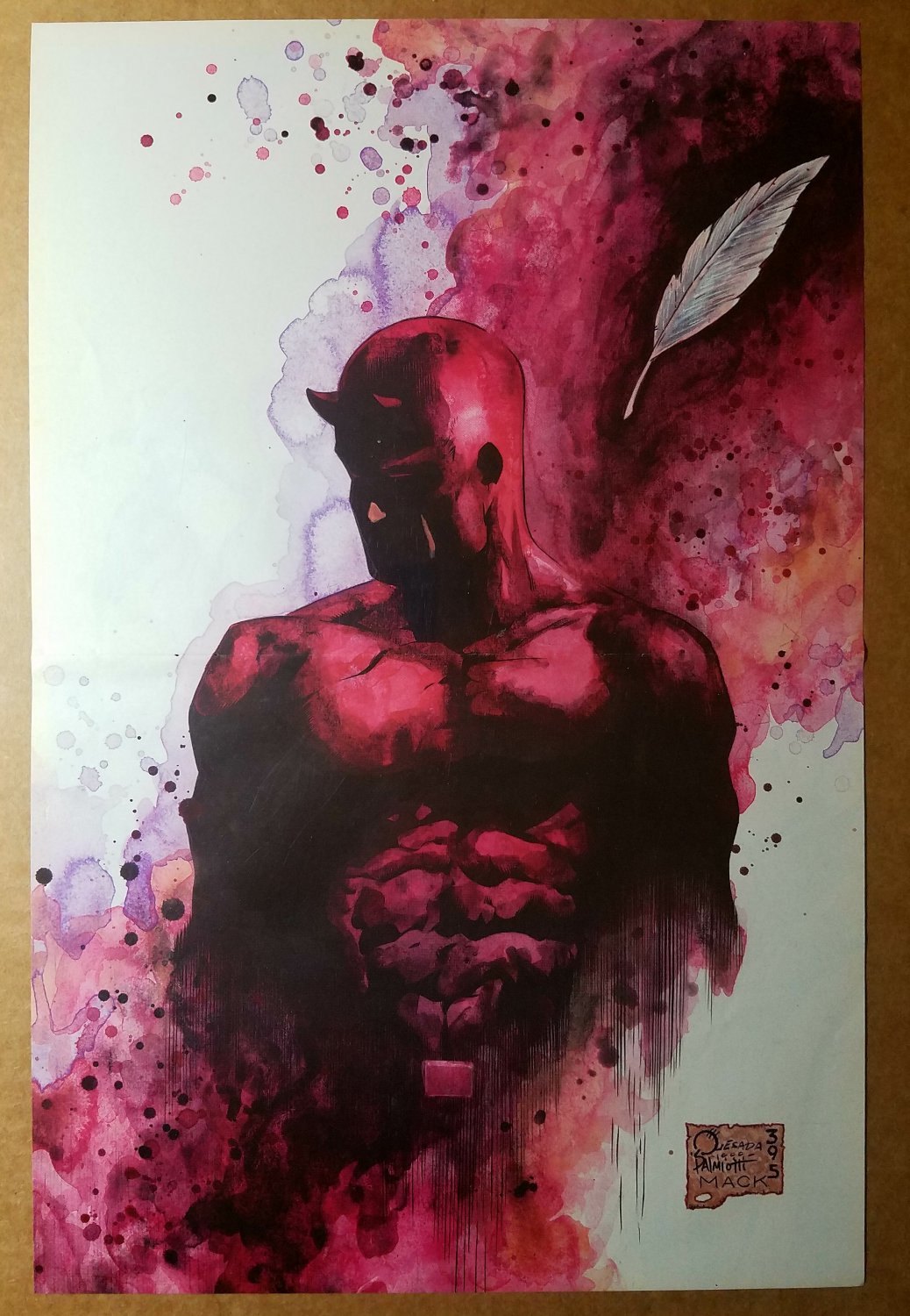 Daredevil The Man without Fear Marvel Comics Poster by Joe Quesada